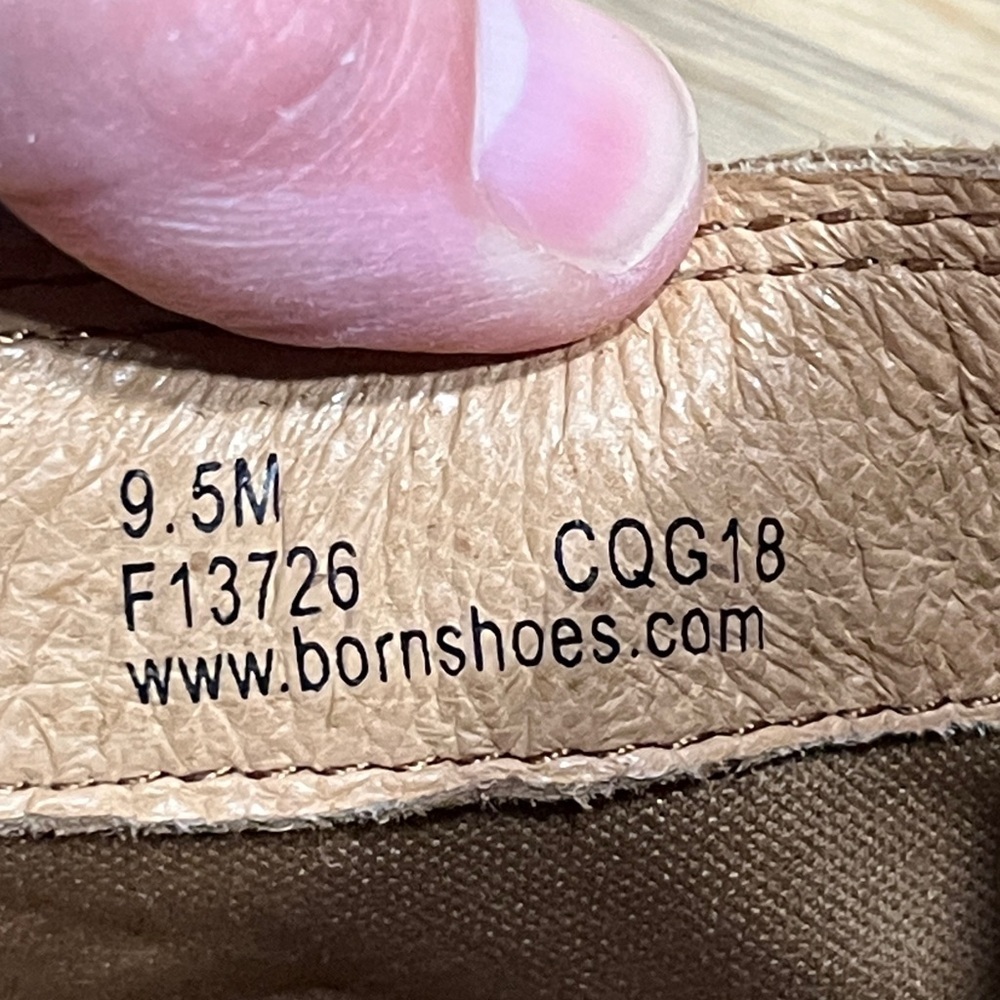 Born Brown Suede w / Braided Leather Trim Sylvia Ankle Booties Boots Women’s 9.5 - Picture 11 of 16